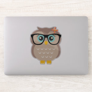 Cute Hipster Girly Owl Sticker