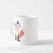 Cute Hipster Glasses Fox Koffiemok (Voorkant links)