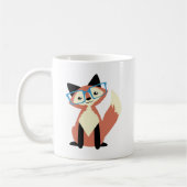Cute Hipster Glasses Fox Koffiemok (Links)