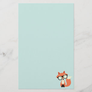 Cute Hipster Red Fox Briefpapier