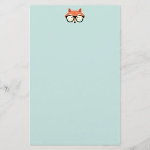 Cute Hipster Red Fox Briefpapier