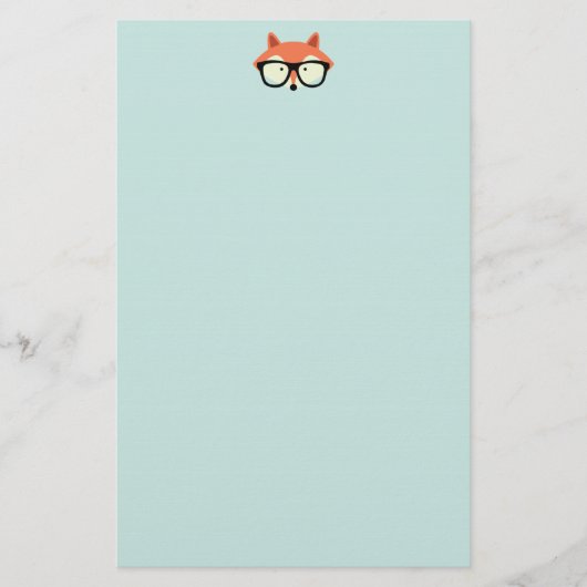 Cute Hipster Red Fox Briefpapier (Voorkant)