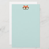 Cute Hipster Red Fox Briefpapier (Voorkant / Achterkant)