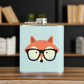 Cute Hipster Red Fox Heupfles
