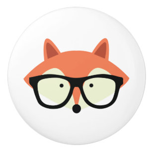 Cute Hipster Red Fox Keramische Knop