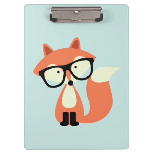 Cute Hipster Red Fox Klembord