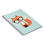 Cute Hipster Red Fox Notitieboek (Rechterzijde)
