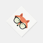 Cute Hipster Red Fox Servet (Hoek)