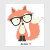 Cute Hipster Red Fox Sticker (Vel)