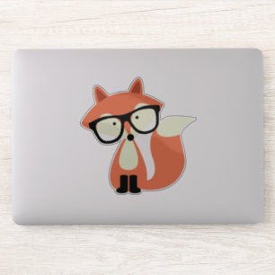 Cute Hipster Red Fox Sticker