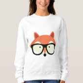 Cute Hipster Red Fox Trui (Voorkant)