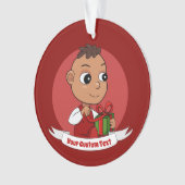 Cute Hispanic baby cartoon Ornament (voorkant)