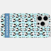 Cute Hockey Penguin Patroon Kies Kleur Case-Mate iPhone Case (Achterkant (horizontaal))