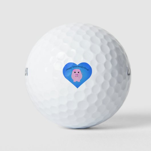 Cute Hoggy Valentijnsdag Golfballen (Voorkant)