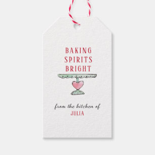 Cute Holiday 'Baking Sprits Bright' cadeautjes Lab Cadeaulabel