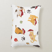 Cute Holiday Cat Pattern Accent Kussen (Achterkant (Verticaal))