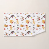 Cute Holiday Cat Pattern Bad Handdoek (Handdoek)
