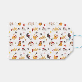 Cute Holiday Cat Pattern Cadeaulabel
