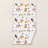 Cute Holiday Cat Pattern Handdoek (Handdoek)