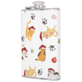 Cute Holiday Cat Pattern Heupfles (Links)