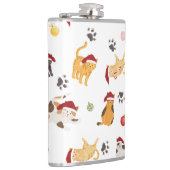 Cute Holiday Cat Pattern Heupfles (Rechts)