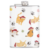 Cute Holiday Cat Pattern Heupfles (Voorkant)