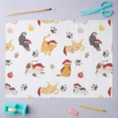 Cute Holiday Cat Pattern Tissuepapier (Craft)