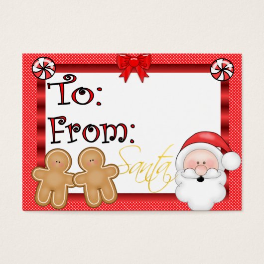 Cute Holiday Cft Label Visitekaartjes (Voorkant)