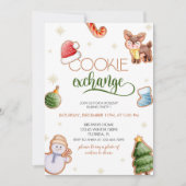 Cute Holiday Cookie Exchange Invitation (Devant)