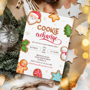 Cute Holiday Cookie Exchange Invitation