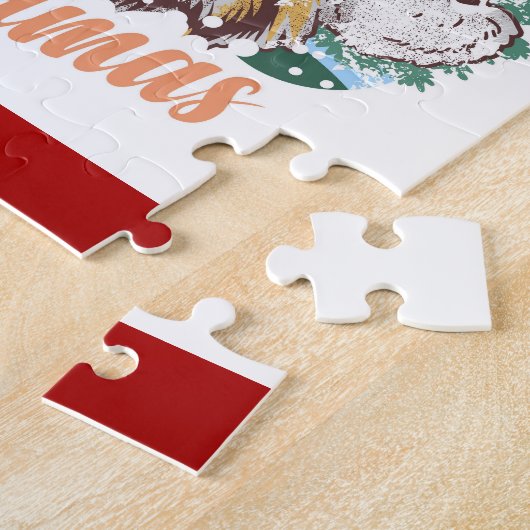 Cute Holiday Dog Hoesje-Mate Legpuzzel (Zijkant)