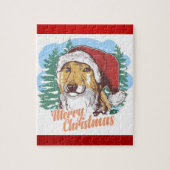Cute Holiday Dog Hoesje-Mate Legpuzzel (Verticaal)