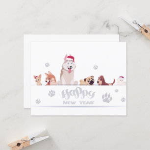 Cute Holiday Dogs Kaart