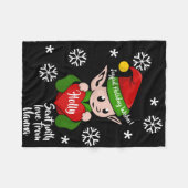 Cute Holiday Elf Personalized Fleece Blanket Deken (Voorkant (Horizontaal))