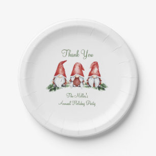 Cute Holiday Gnome, Bedankt Ronde Sticker Papieren Bordje