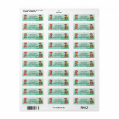 Cute Holiday Kerstmis Elf en Candy Canes Etiket (Full Sheet)