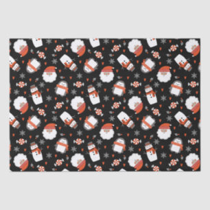 Cute Holiday Kerstmis Pattern Tissuepapier