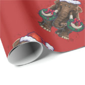 Cute Holiday Mastodon Cadeaupapier (Rol Hoek)