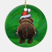 Cute Holiday Mastodon Ceramic Ornament (Achterkant)