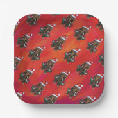 Cute Holiday Mastodon Papieren Bordje (Voorkant)