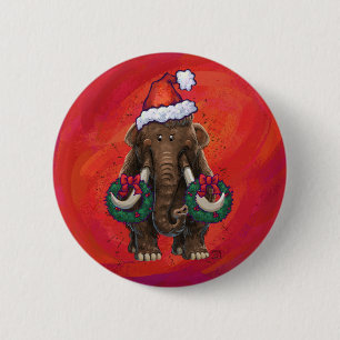 Cute Holiday Mastodon Ronde Button 5,7 Cm