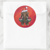 Cute Holiday Mastodon Ronde Sticker (Tas)