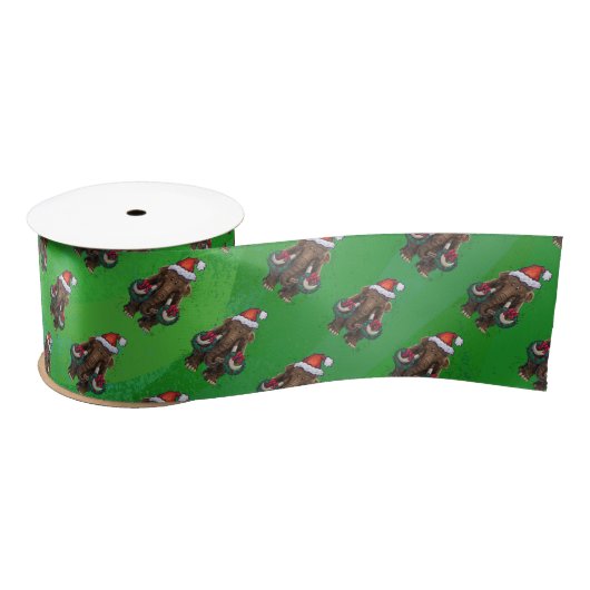 Cute Holiday Mastodon Satin Ribbon Lint (Spoel)