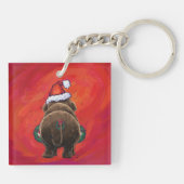 Cute Holiday Mastodon Sleutelhanger (Achterkant)