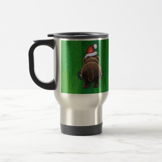 Cute Holiday Mastodon Travel Mug (Gauche)
