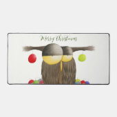 Cute Holiday Owl Bureaumat (Voorkant)