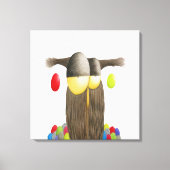 Cute Holiday Owl Canvas Afdruk (Voorkant)