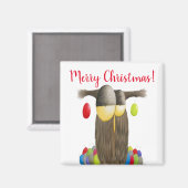 Cute Holiday Owl Magneet (Voorkant / Achterkant)