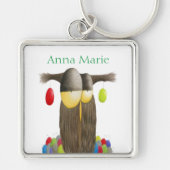 Cute Holiday Owl Sleutelhanger (Voorkant)