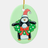 Cute Holiday Penguin Keramisch Ornament (Voorkant)